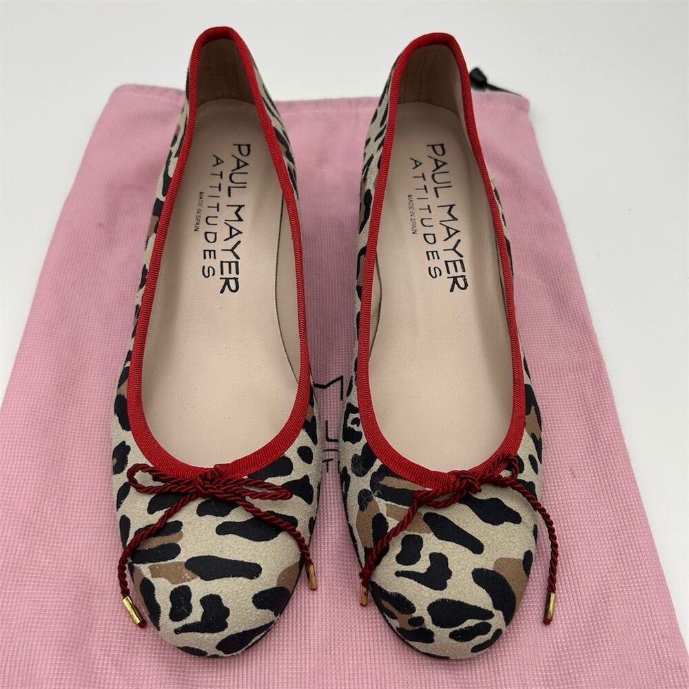 Paul Mayer Attitudes Leopard Print Wedges Woman’s Size 7